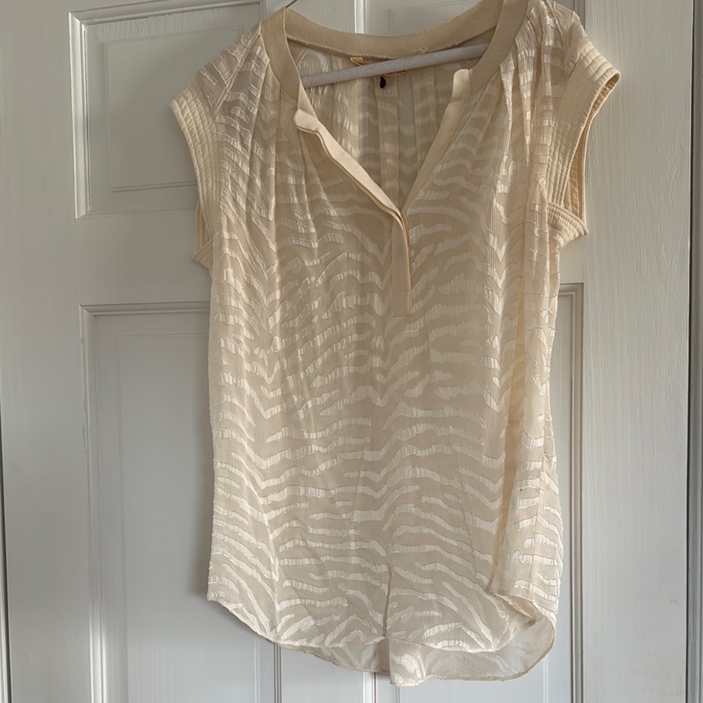 Women's Rebecca Taylor Cream Top NEW size 2 (fits a size 4)